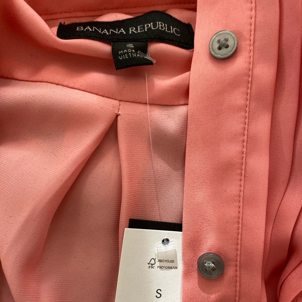 Salmon bell sleeve blouse